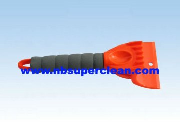 Muti function plastic car ice scraper with EVA handle