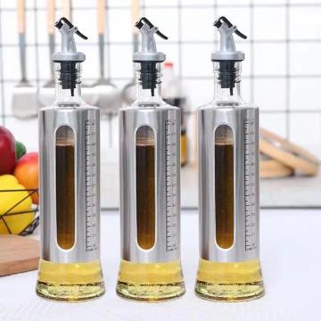Oil Bottle 200ml 300ml 500ml Kitchen Oil and Vinegar Dispenser with Graduated Capacity