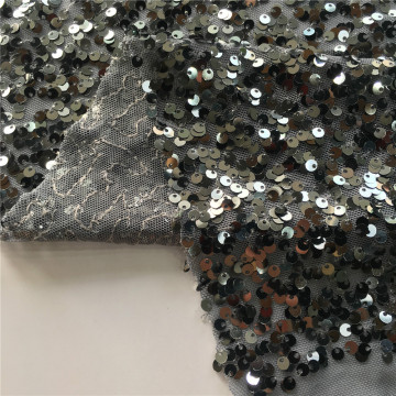 Poly Spandex 5MM Print Sequin Embroidery Fabric