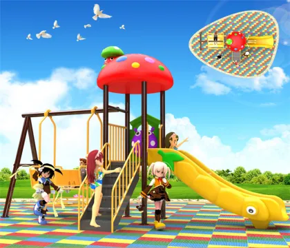 Outdoor Swing and Slide Play Set - Swingset with Swings for Playground