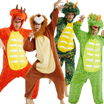 New Onesie Sleepwear Boys Kigurumi Pyjama Animal Family Pajama Set Christmas Outfit Unicorn Kid Dinosaur Costume Adult Homewear