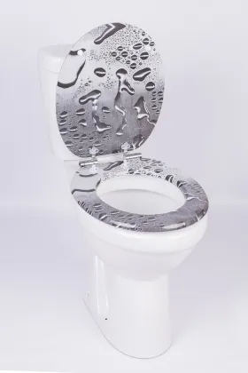 Grey Water Drop WC Deckel Abattant