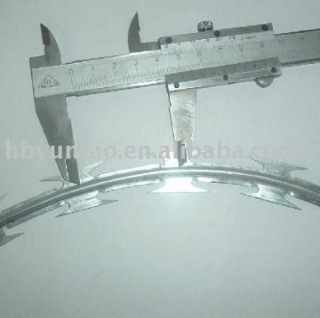 cross type hot diped razor barbed wire