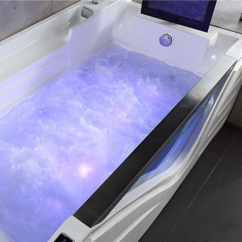 Luxus-Massagebadewanne aus heißem Acryl für 1 Person mit Fernseher