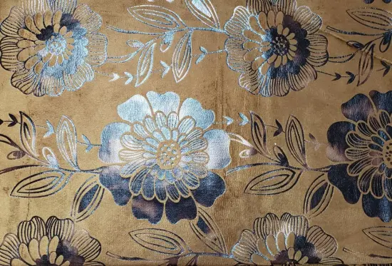 Dyed Foil Velvet Polyester Fabric Sofa for Furniture