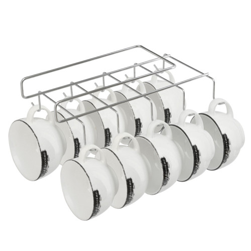 10 hook under shelf cup mug holder rack