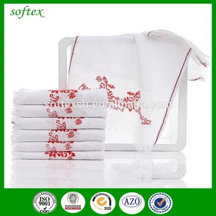 Surplus disposable good morning towel cotton white