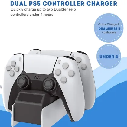 Fast Charger Dock for PS5 DualSense Controller - 5V USB Charging Station