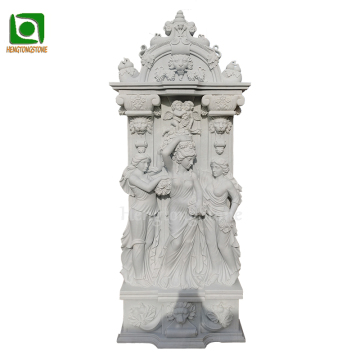 High Quality White Marble Greek Lady Statue Stone Relief Sculpture for Outdoor Building Wall Decoration