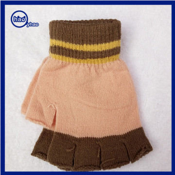 Yhao High Quality Striped Pattern Fingerless Gloves Typing gloves