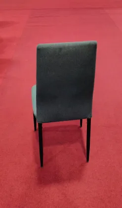 Modern Simple Grid-Stitched Fabric Dining Chair