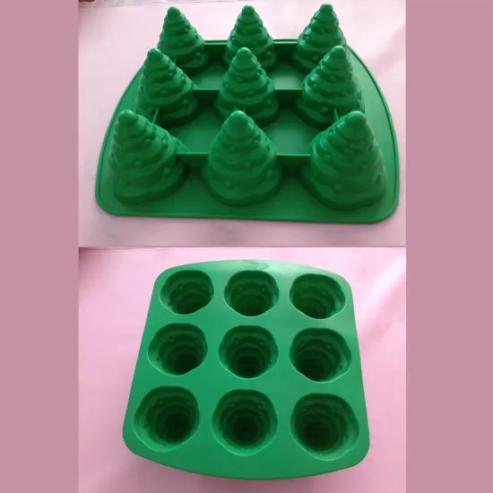 baking mould 3D christmas tree silicone cookie chocolate cake mold