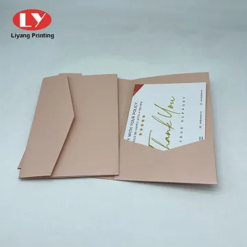 Shine Pink Wedding Invitation Card Holder Custom Envelope