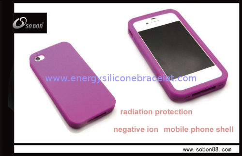 New Fashion Pure Color Silicone Phone Case With Negative Ion