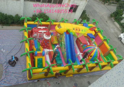 Fun Land plane Theme Inflatable Fun City CE Commercial factory price