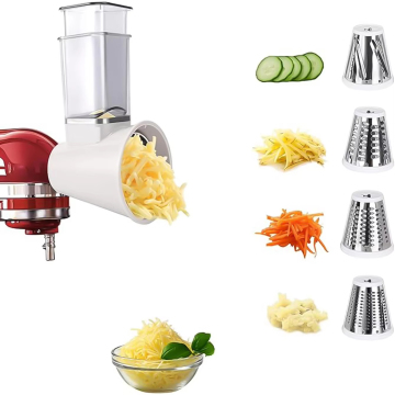 Routiseur de fromage électrique Kitchenaid avec des lames en acier inoxydable - Slicer, déchiqueter, accessoire de mélangeur pour la maison