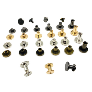 Solid Brass Black Flat Head Chicago Screw Rivets 8mm 10mm for Leather Accessories