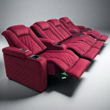 Fabric Theater Furniture Power Recliner Sofa for Home Theatre Seating
