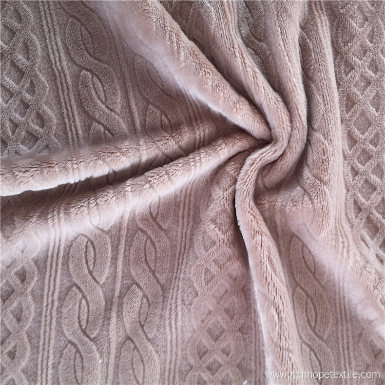 Polyester Solid Flannel Textile Fabric