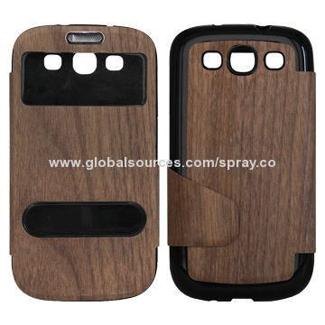 Natural Wooden Cases for Mobile Phones, Samsung S3 and Can Laser Customized Pattern on Surface