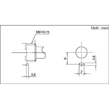 Type 9 metalen as gelede potentiometer