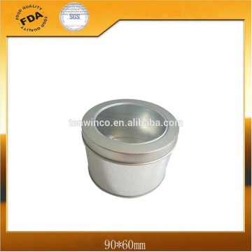 Round Watch Tin Box with PVC Window