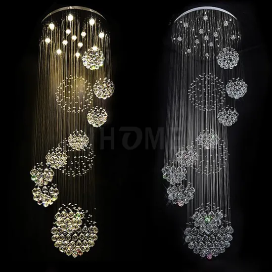 Wholesale Elegant Spiral Crystal Ball Rain Drop Chandeliers