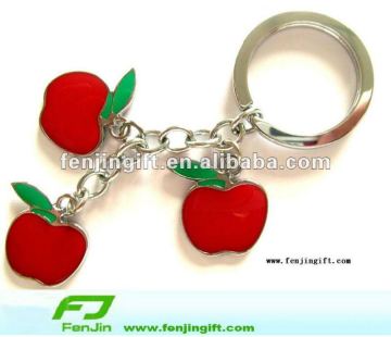 decoration pendants charms apple metal keychain