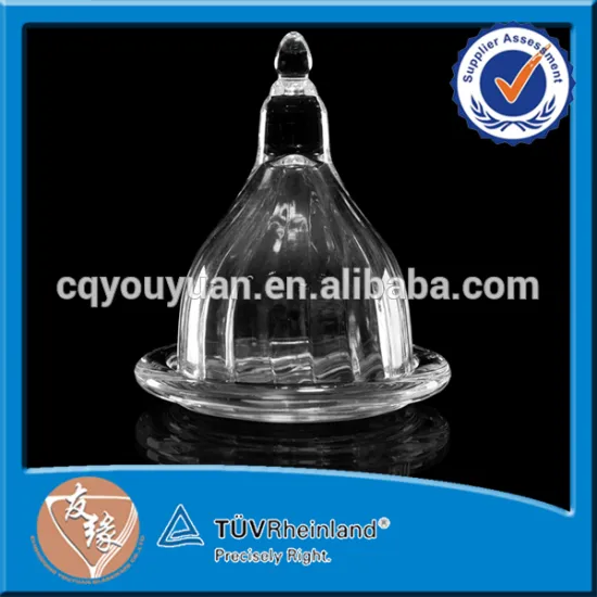 Machine Pressed Fancy Clear Glass Cheese Cover