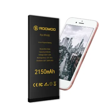 ROOMOO rechargeable 2150mAh batteries li-ion lithium universal heated battery for iphone 6S