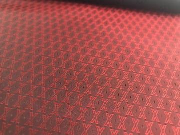 Red X Letter Jacquard Lining