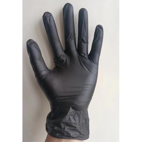 Disposable black vinyl glove