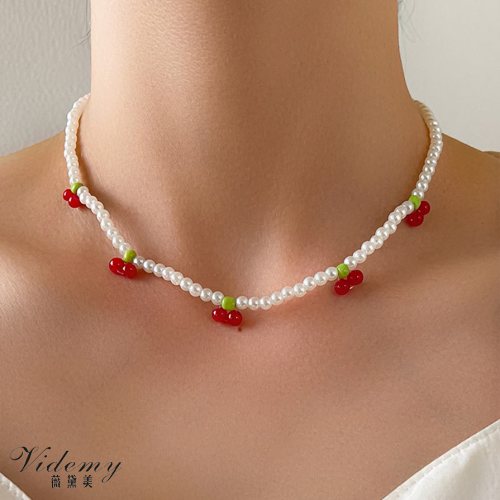 Elegant Pearl Cherry Necklace for Everyday Grace