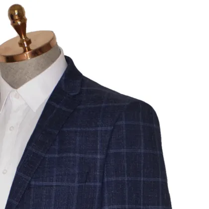 Regular Fit Suits Wholesale Men's Suits Blazer Factory Direct Sales Single-breasted Brand Mens Business Suits Blue Plaid Adults