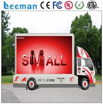 small truck led display screen portable variable message sign Leeman P10 truck mobile led display