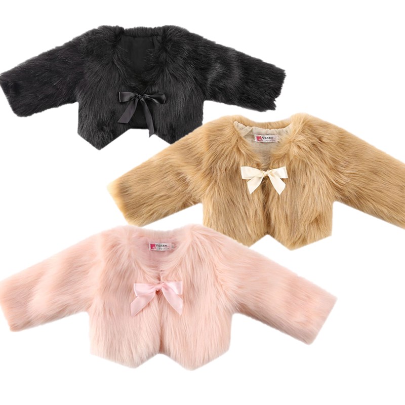 New Baby Kids Girls Faux Fur Vest Waistcoat Warm Winter Coats Tops Outwear Jacket