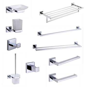 Ensemble de quincaillerie de salle de bain en laiton: support de serviette et support de papier toilette