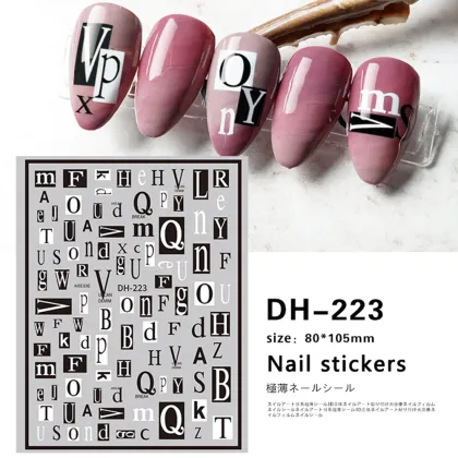Nail with Stickers Capital Letter Nail Decal Stickers OEM
