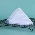 Caixa de bolo de plástico de plástico de triángulo para sándwich