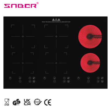 China Manufacturer 9000W Induction Infrared Cooktop with 9 Power Levels and Touch Control