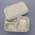 1000ml-3com Compostable Eco Friendly Trays with Lids