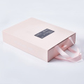 Mango de cinta rosa Caja de cajón de diapositivas personalizada