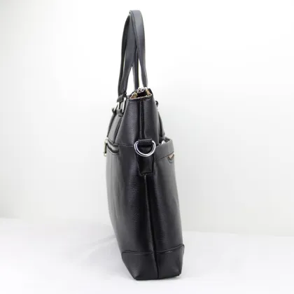 High Quality Men Black Designer Leather Business Handbags