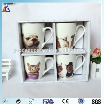 2015 wholesale customized animal design gift mug with box