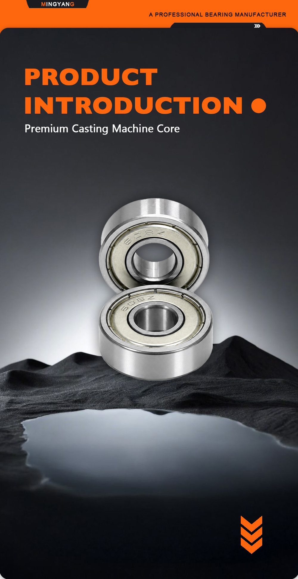 608‑ZZ Metal Shielded Deep Groove Bearing x