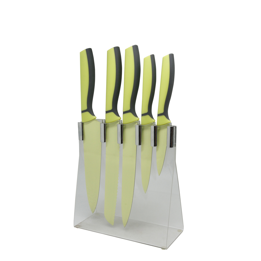 Non stick Green knife set