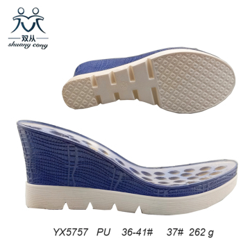 Wedge Sole PU Outsole สำหรับรองเท้าแตะผู้หญิง