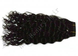 Original Brazilian Non Remy Human Hair Extensions Black , D