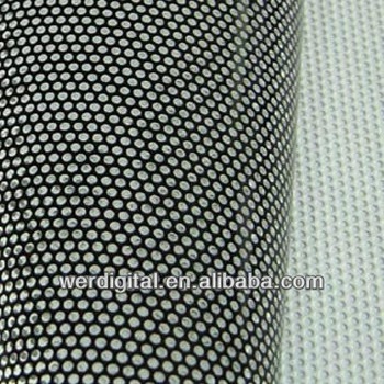 One Way Vision perforated vinyl film white and grey glue for option