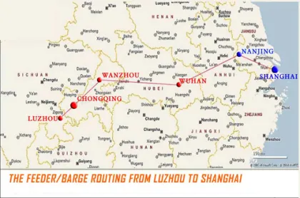ROUTING FROM CHONGQING TO SHANGHAI  BY YANGTZE RIVER